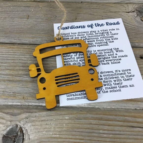 School Bus Guardians of the Road Story Card Ornament - Picture 3 of 7